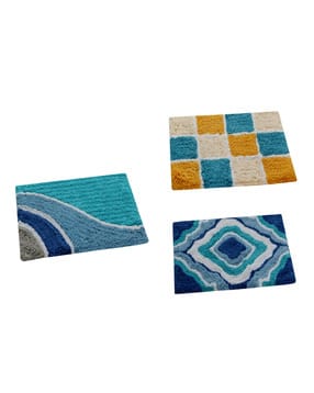 Pack of 3 Anti-Skid Cotton Door Mats 16"x 24"