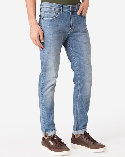 Buy Red Tape Men Blue Slim Fit Stretchable Jeans - Jeans for Men 1863388 |  Myntra