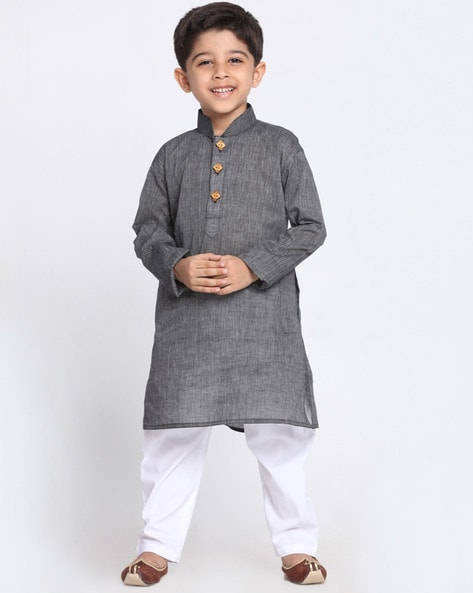 Black and discount white kurta pajama