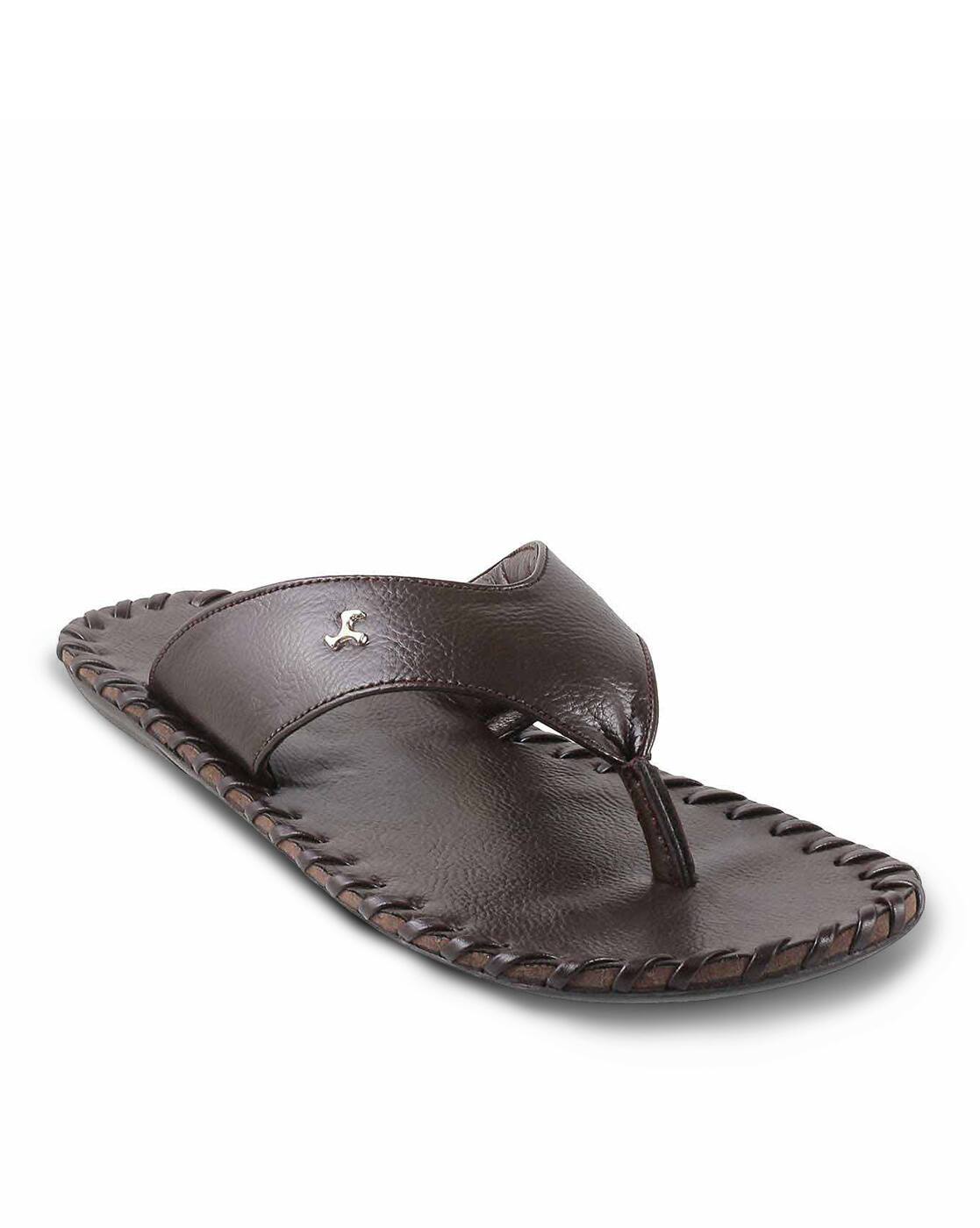 Buy Brown Flip Flop Slippers for Men by Mochi Online