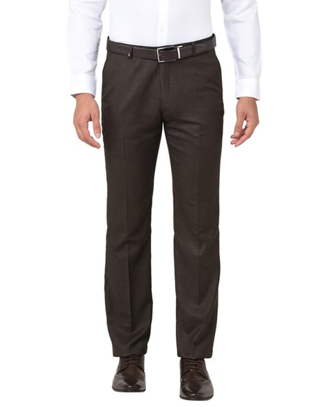 Buy Oxemberg Cotton Slim Fit Solid Casual Trouser for Men (Blue, 30)  (H4993B) at Amazon.in