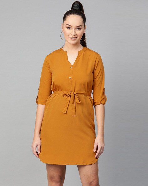 Zima leto mustard on sale dress