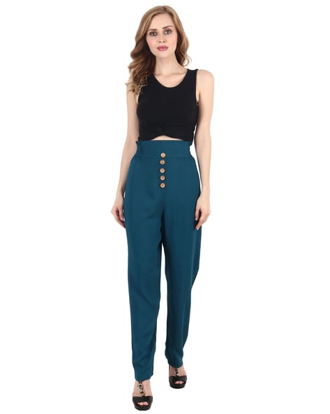 Teal Trousers  Buy Teal Trousers online in India