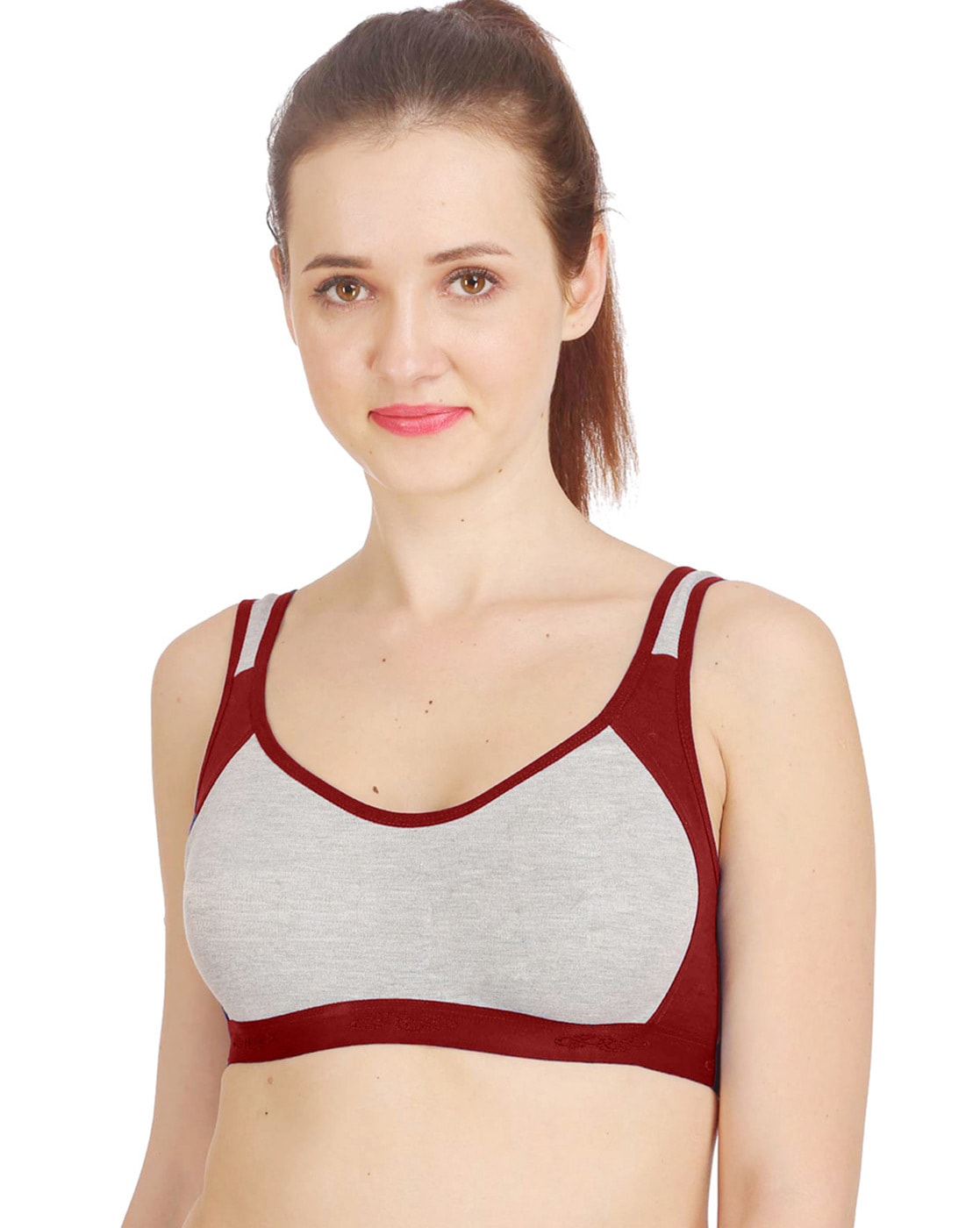 Buy LooksOMG's Cotton Lycra Sports bra in Maroon & Gajri Color Pack of 2.  Online at Best Prices in India - JioMart.