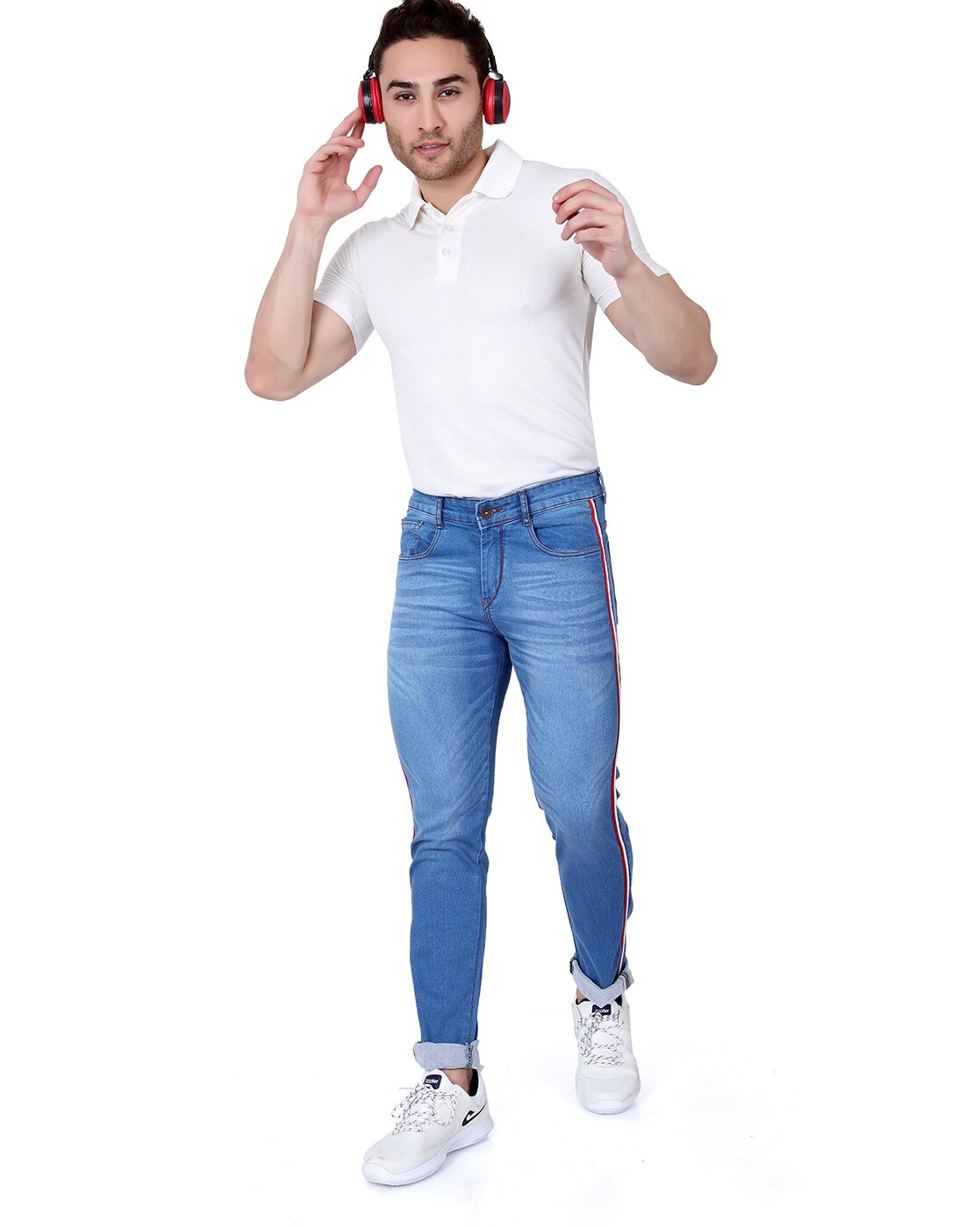 Buy Light Blue Jeans for Men by RAGZO Online