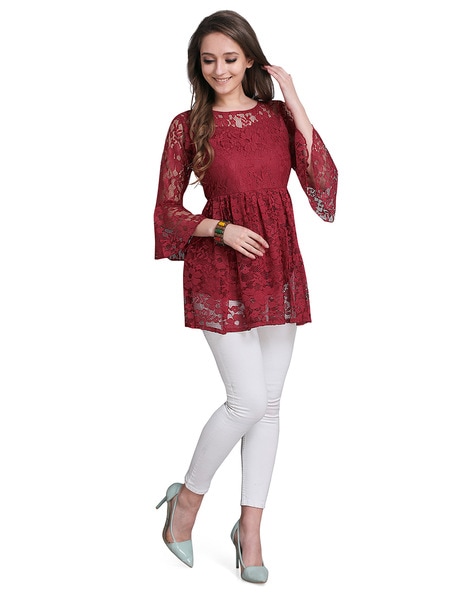 Buy Red Tops for Women by SELVIA Online