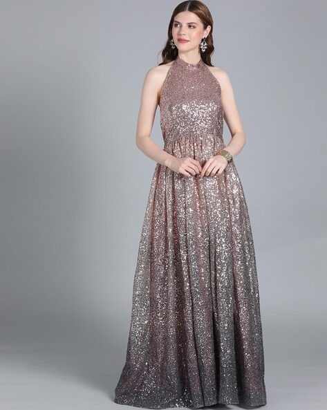 Cynthia Erivo's Oscar de la Renta Embellished Tulle Halter Dress