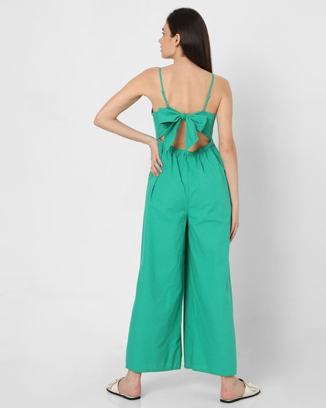 Back jumpsuit hot sale