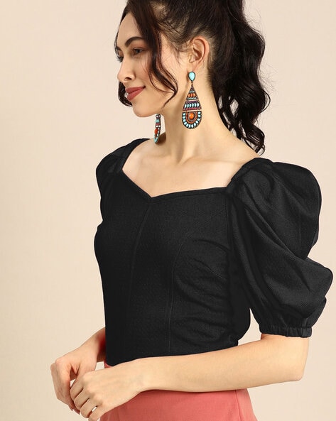 Buy Black Tops for Women by Clothzy Online