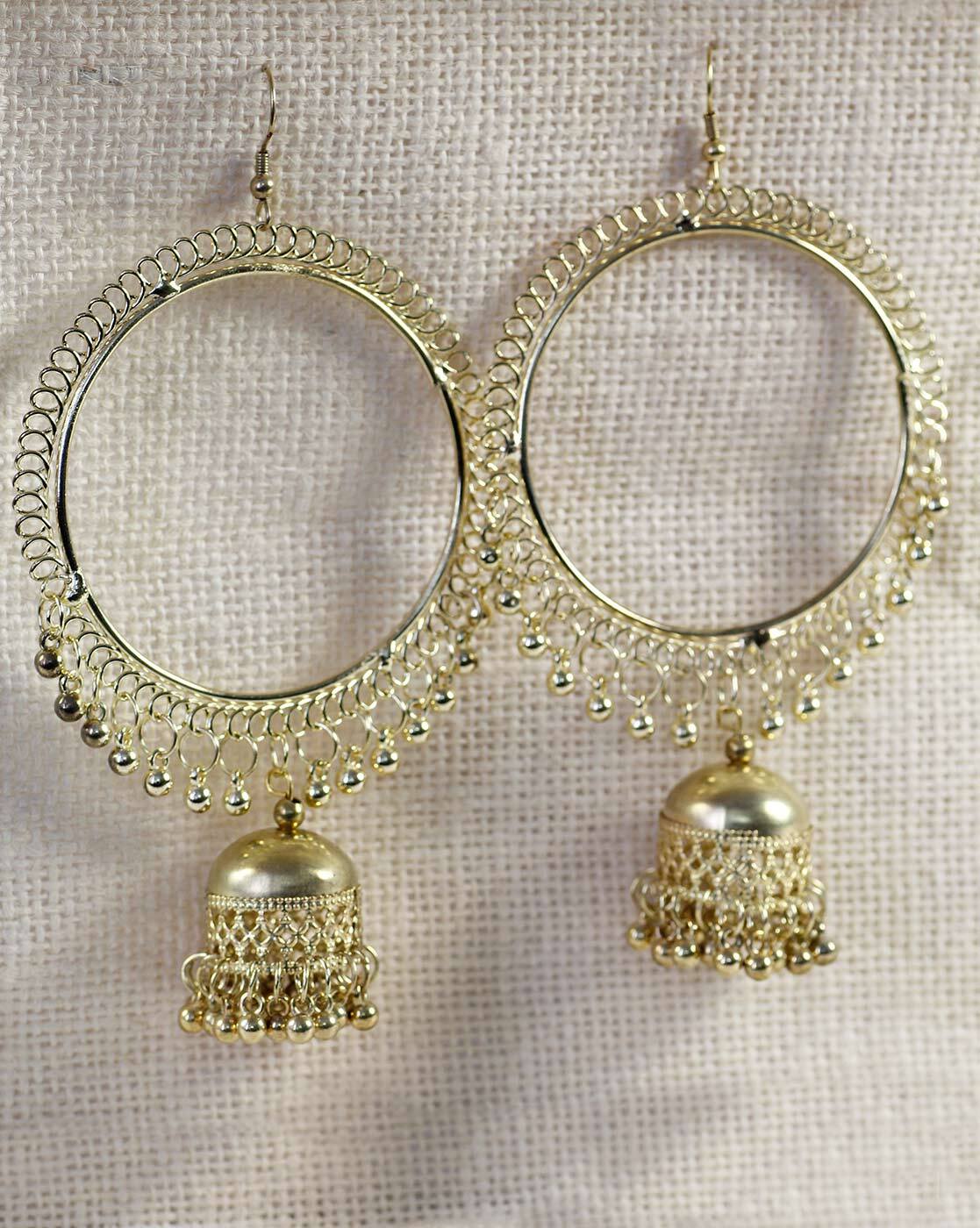 Buy GoldToned Earrings for Women by Fashion Frill Online  Ajiocom