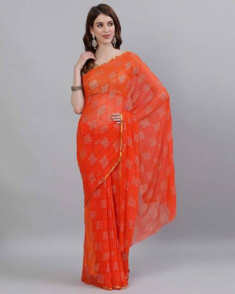 Ishin Poly Chiffon Printed Saree