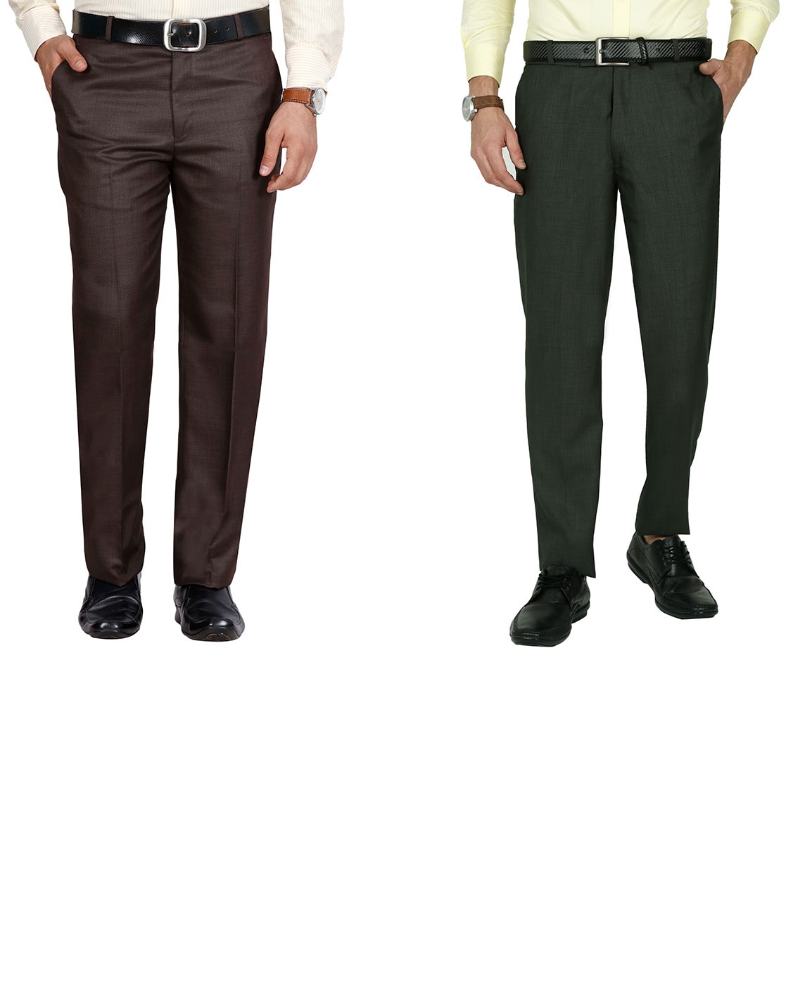 Buy Men Brown Slim Fit Solid Casual Trousers Online  743162  Allen Solly