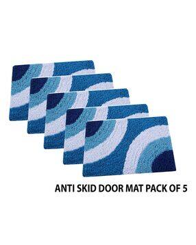 aazeem Set of 5 Anti Skid Cotton Door Mat 16"x24"-picture-22