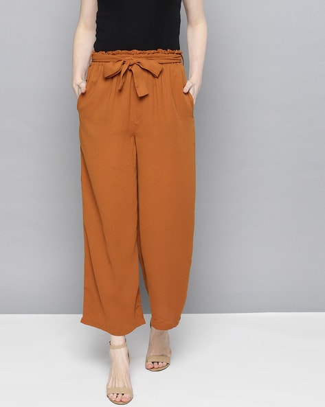 Linen Mix Animal Print Relaxed Fit Trouser