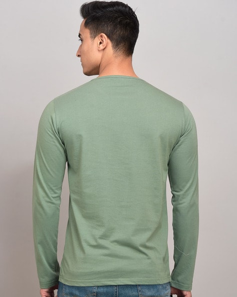 Green full sleeve t shirt best sale