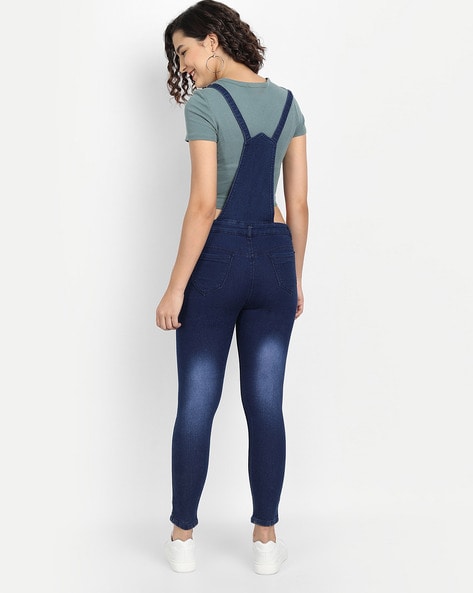 Full Length Plain Ladies Denim Dungaree at Rs 840/piece in Mumbai | ID:  20674261688