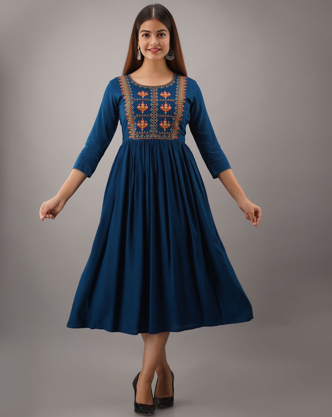 Ruchikalathlabel Hand Embroidered A-Line Dress