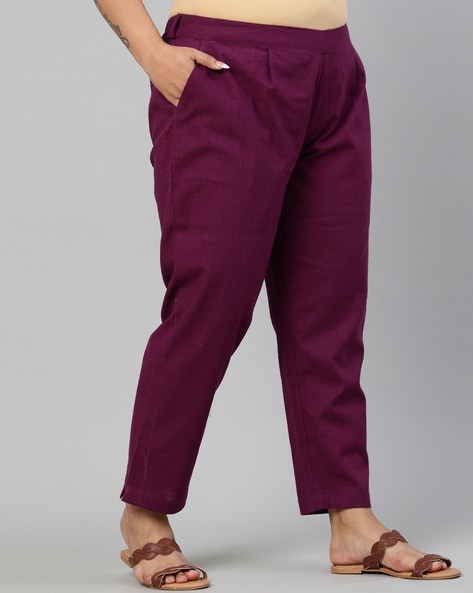 Purple  Lilac Trousers for Women  HM IN