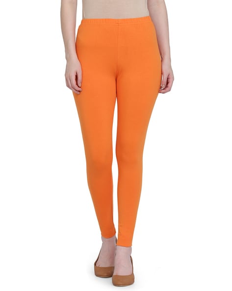 Buy Orange Leggings for Women by SPIFFY Online