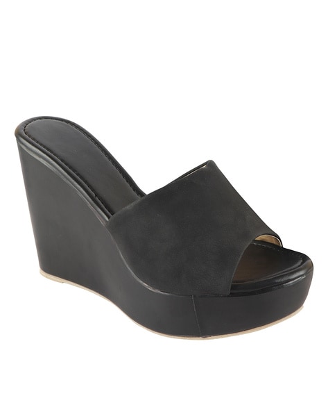 Peep toe discount slip on sandals