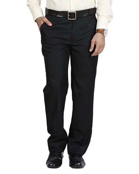 Buy Men Grey Slim Fit LowRise Checked Formal Trousers online  Looksgudin