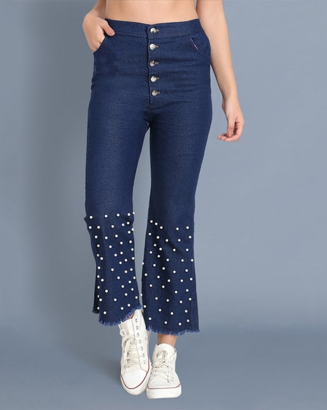 Buy Navy Blue Jeans Jeggings for Women by BUYNEWTREND Online