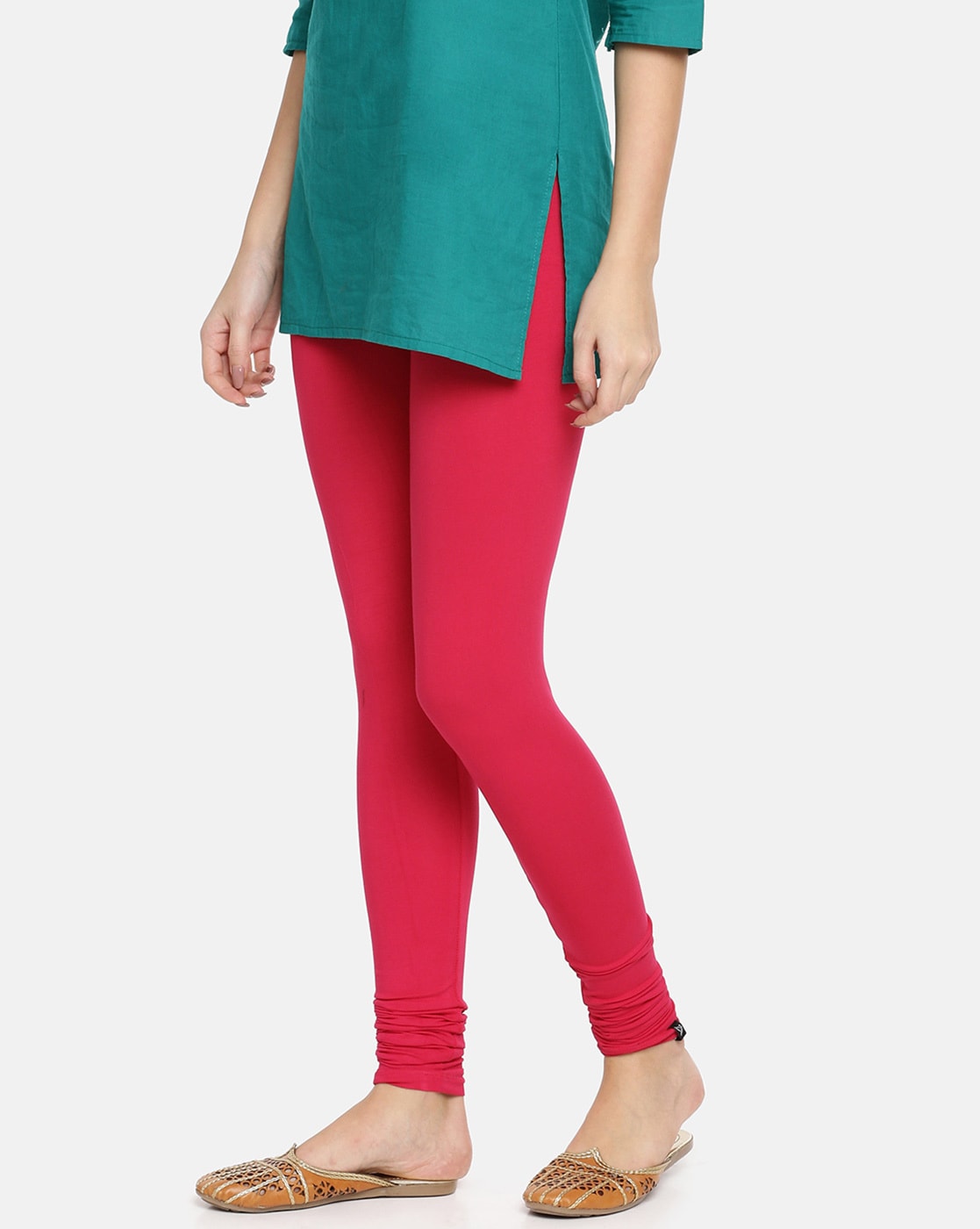 Buy Dark Pink Leggings for Women by Twin Birds Online | Ajio.com