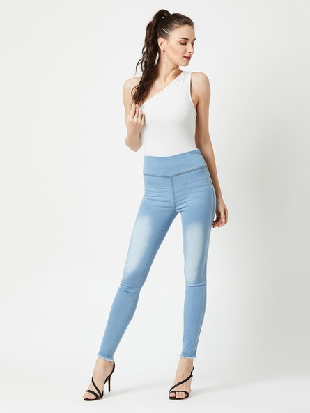 Mid-Rise Super Skinny Jeggings