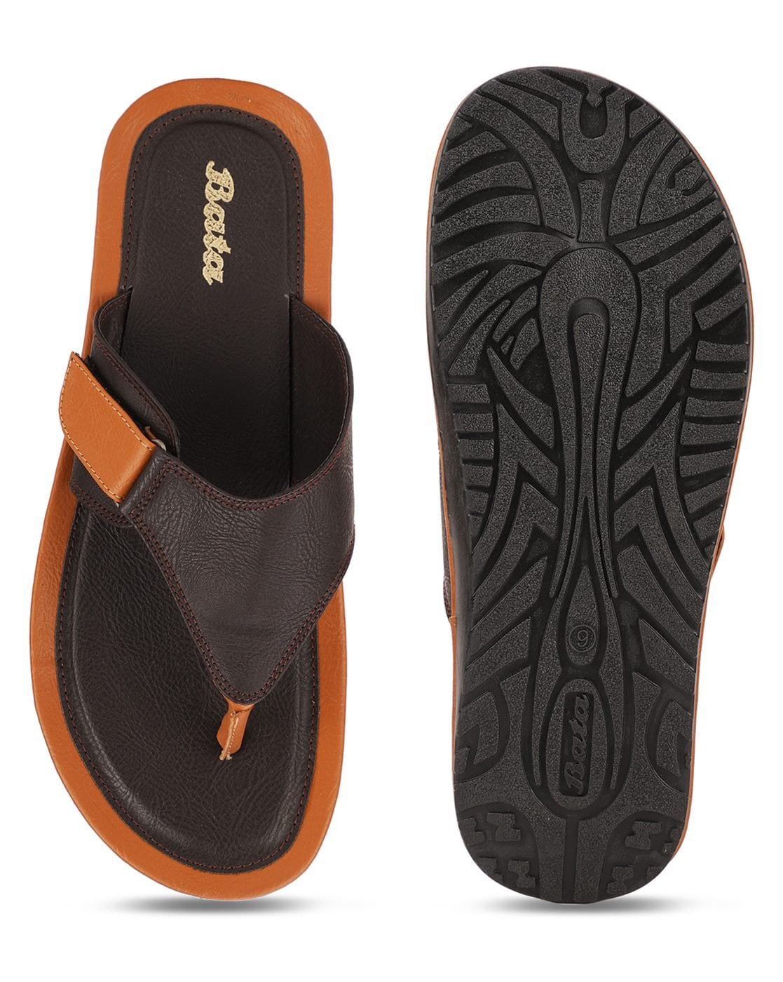 Buy Brown Flip Flop Slippers for Men by Bata Online Ajio