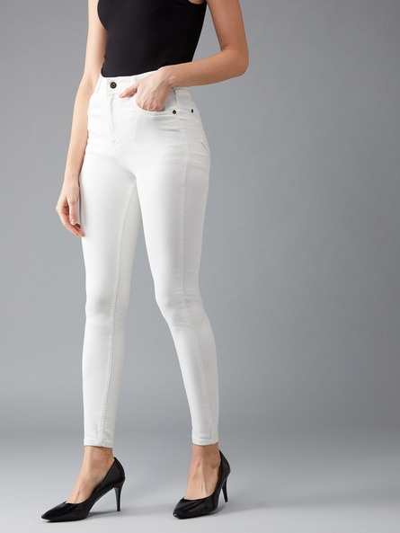 Update more than 101 womens high waisted white jeans latest