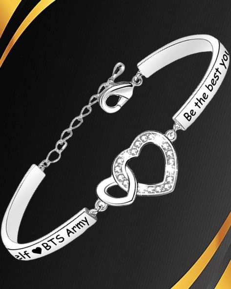 1 pc Retro Chunky Bracelets Silver Women Rhinestone Bracelets Stainless  Steel Wrap Bracelet Daily Party Jewelry Gifts | SHEIN USA