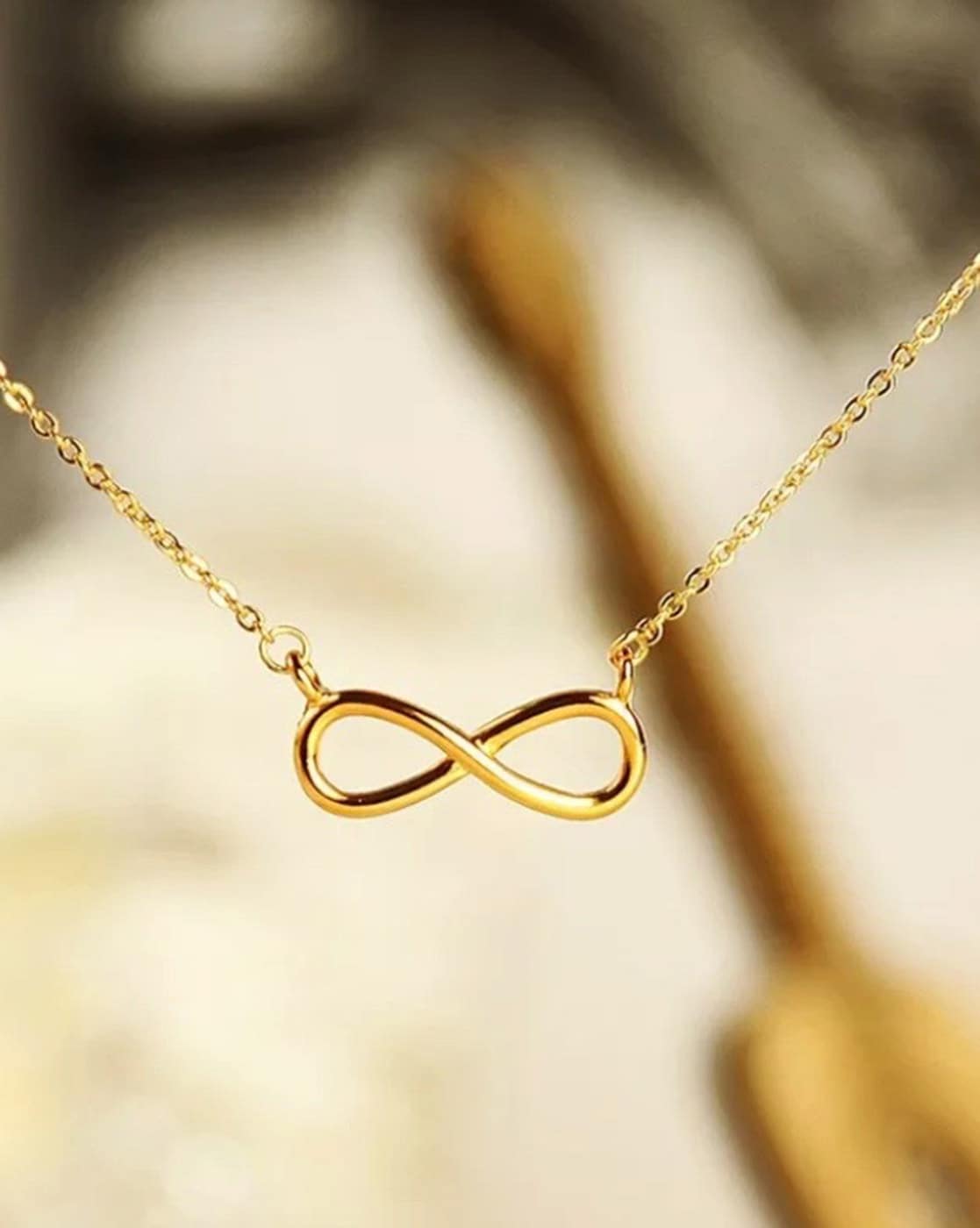 Gold necklace 2025 infinity symbol