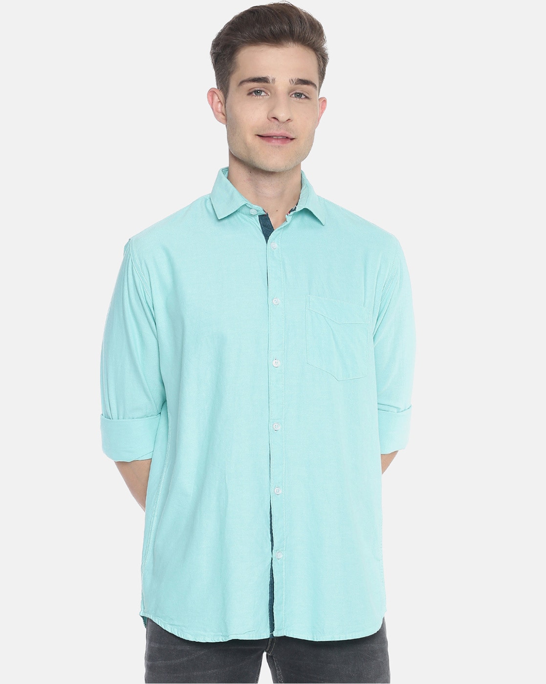 sea blue shirt