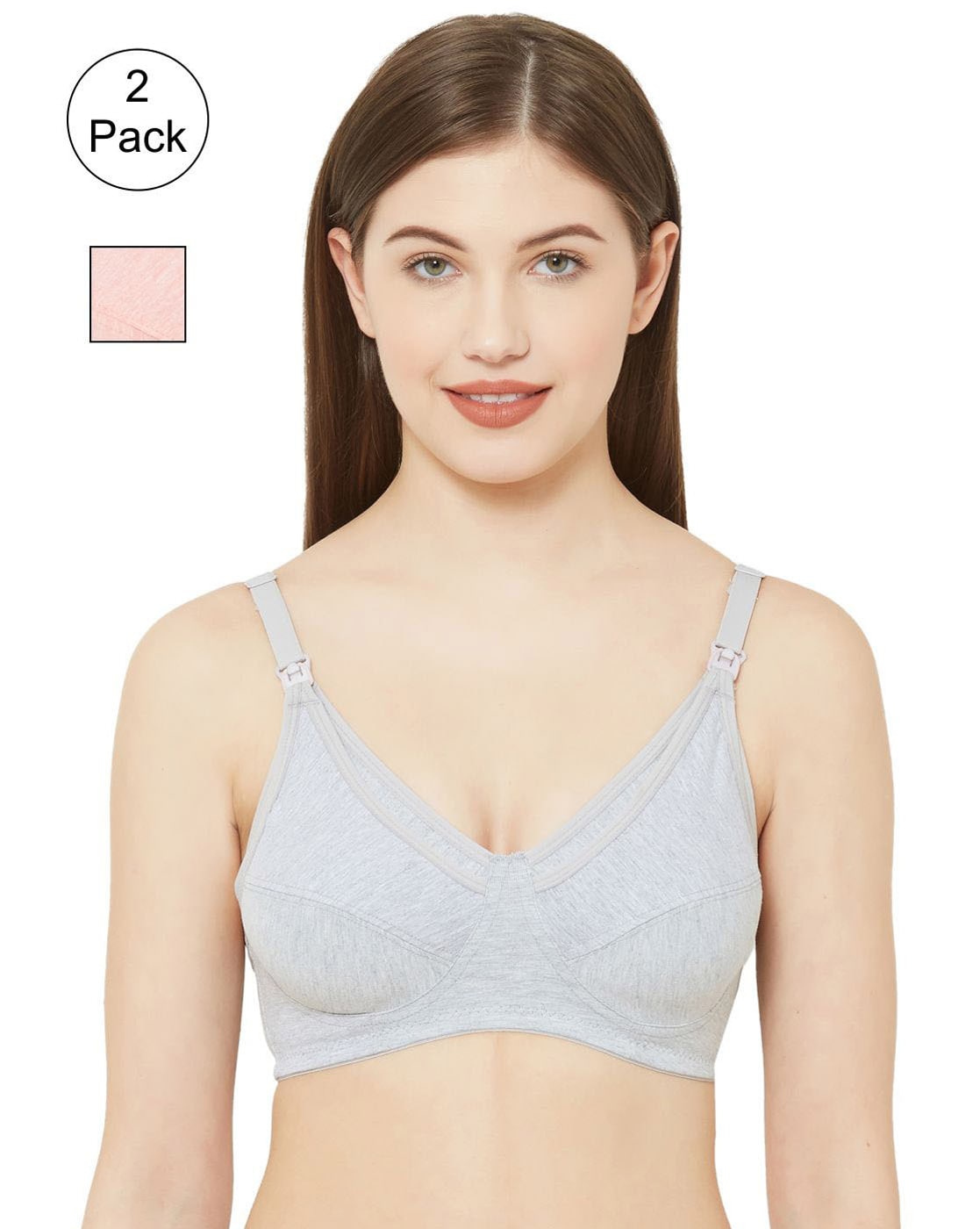 Pack of 3 Nursing Bra with Adjustable Strap