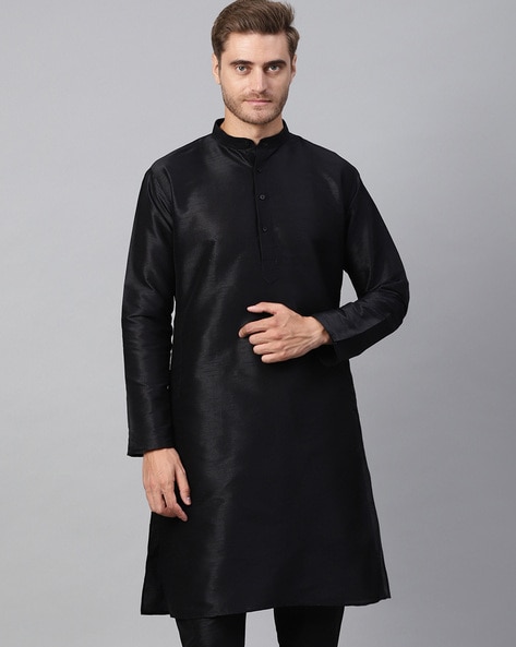 Sojanya Long Kurta with Mandarin Collar