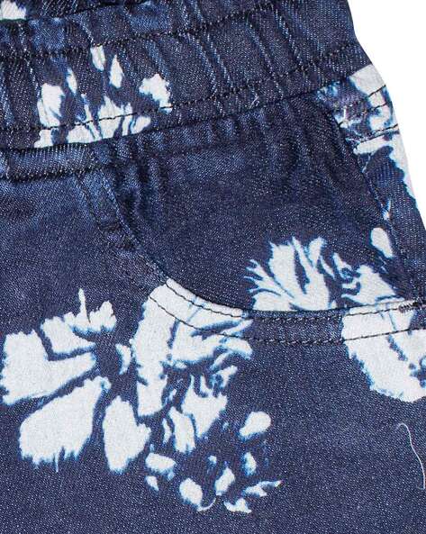 Embroidered Denim Hot Pants