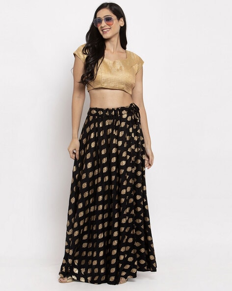 Buy online Black Printed Flared Palazzo from Skirts, tapered pants &  Palazzos for Women by Clora Creation for ₹899 at 36% off