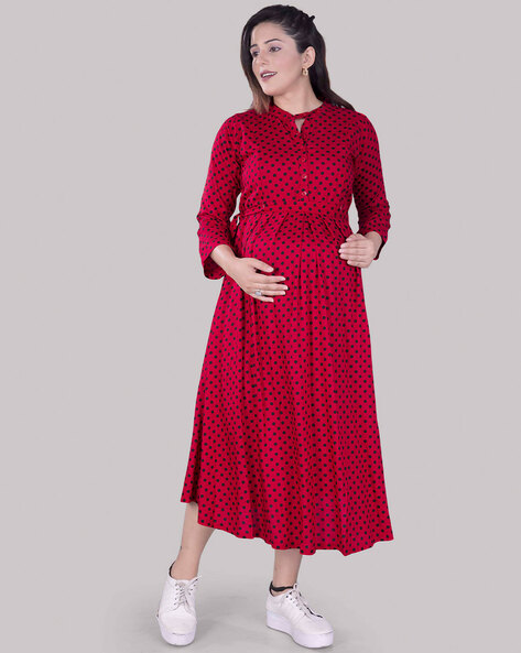 Red dress with white clearance dots