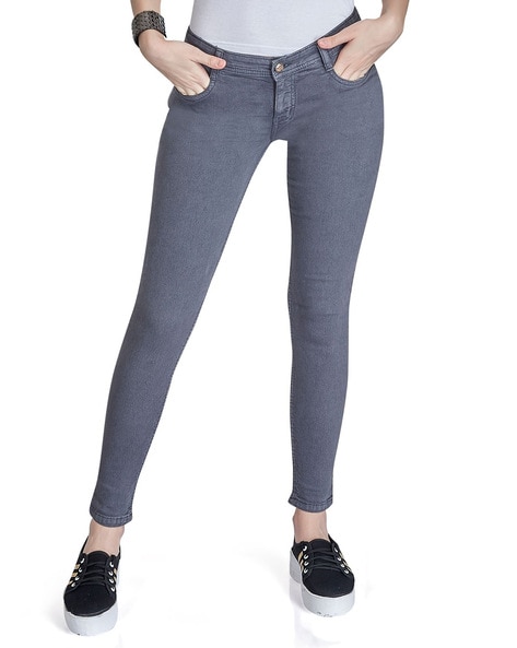 Buy Light Grey Jeans & Jeggings for Women by REA-LIZE Online