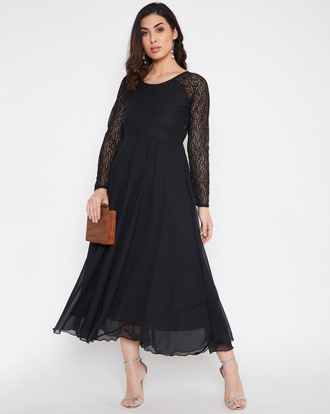 Black Raw Silk Dress – NK Couture