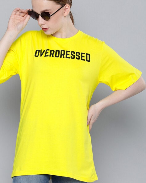 Electrify sammenbrud Sada Buy Lemon Yellow Tops & Tshirts for Women by DILLINGER Online | Ajio.com