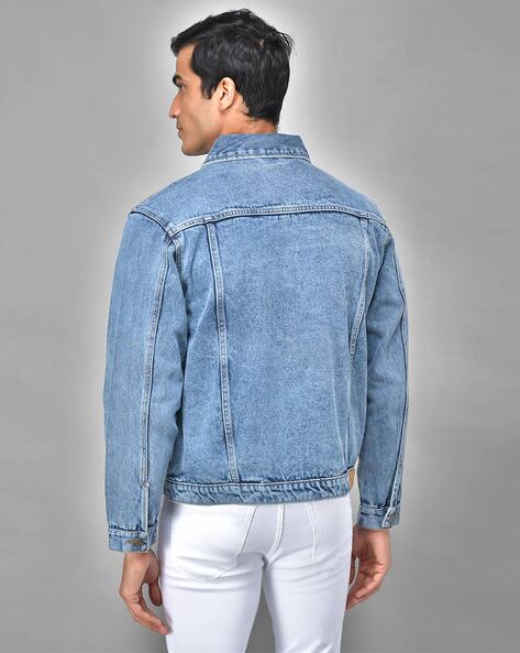 Buy online Light Blue Denim Jacket from Jackets for Men by Kotty for ₹1599  at 47% off | 2024 Limeroad.com