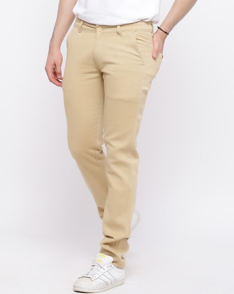 US POLO ASSN Casual Trousers  Buy US POLO ASSN Men Khaki Mid Rise  Solid Formal Trousers Online  Nykaa Fashion