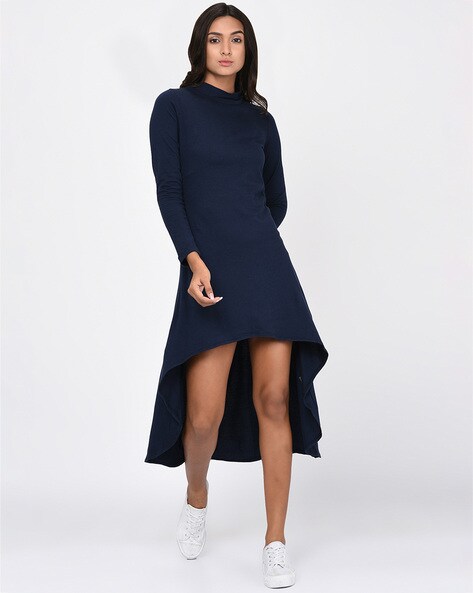 Asymmetrical fit and flare sales dress