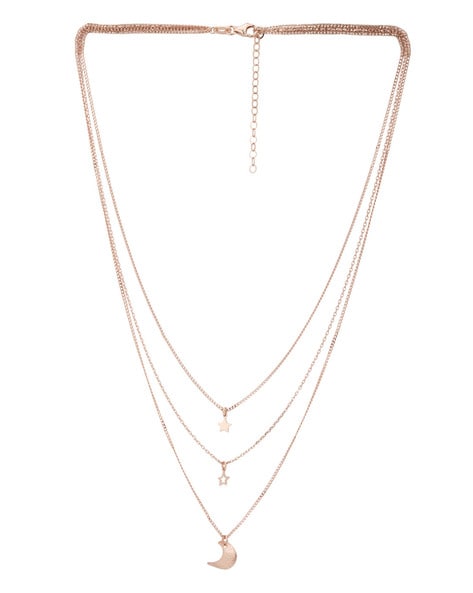Rose Gold Heart Charm Multi- Layered Necklace – StylishBaby