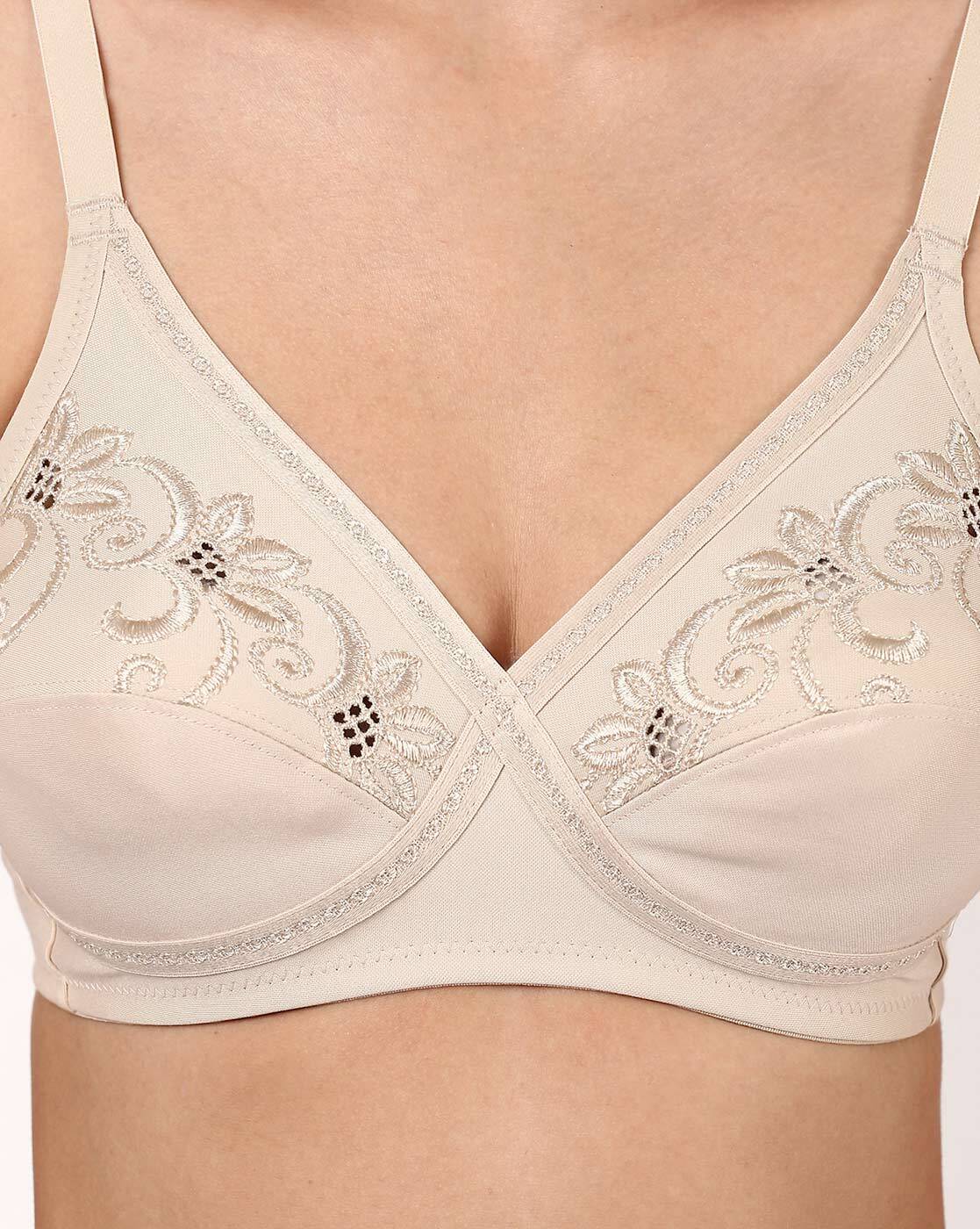 Marks & Spencer Cotton Mix Embroidered Bra