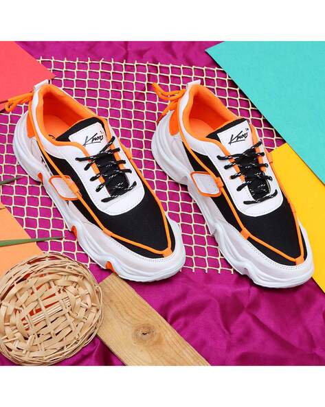 Mens orange athletic on sale shoes