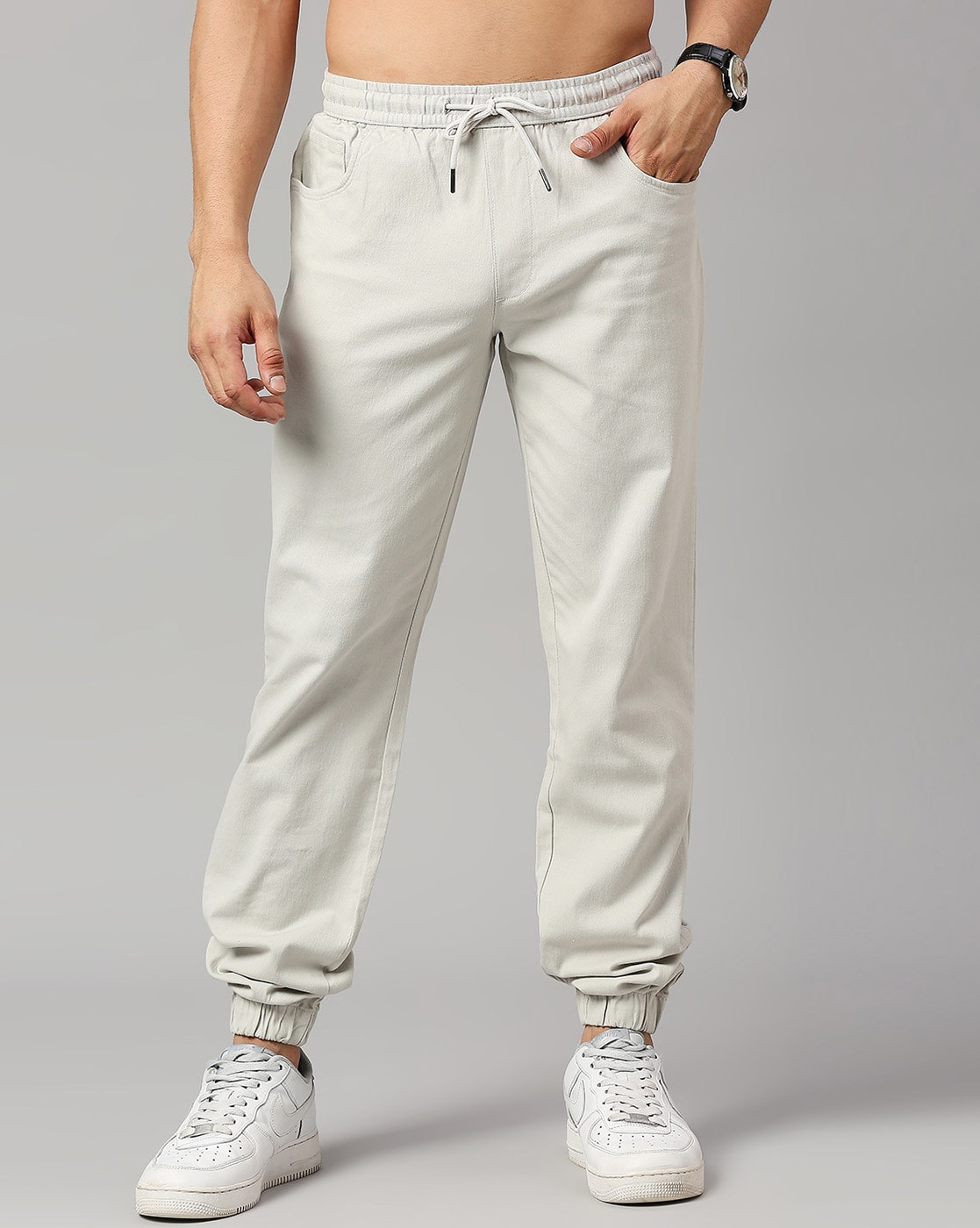 Buy online Men's Blue Flat Front Casual Trousers from Bottom Wear for Men  by Thomas Scott for ₹1019 at 75% off | 2024 Limeroad.com