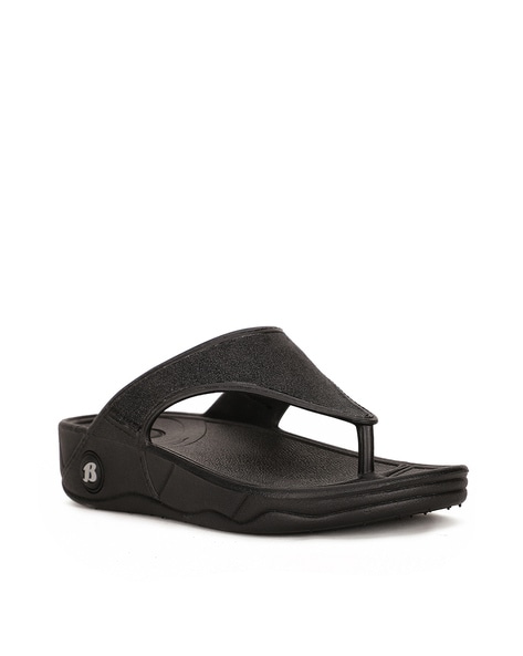 Bata flip outlet flops black