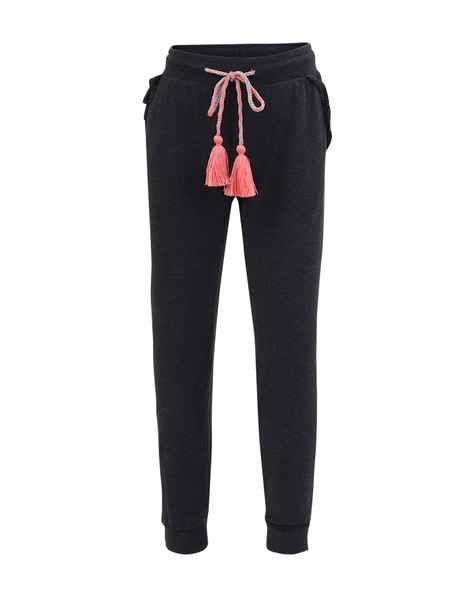 Buy Black Melange Track Pants for Girls by JOCKEY Online